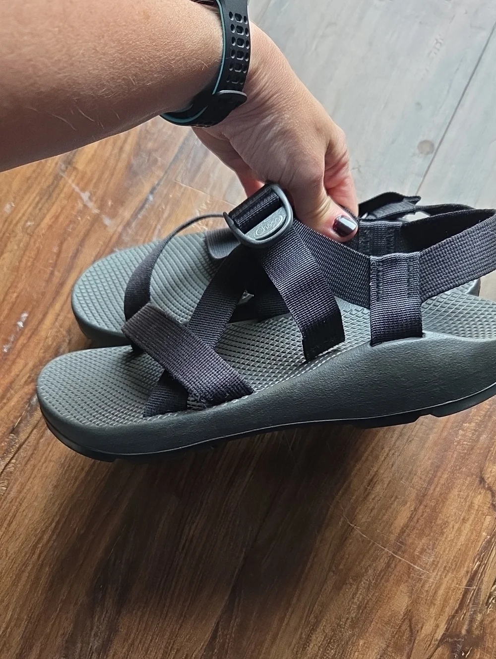 Chaco Men's Z/1 Black Sport Sandals with Adjustable Straps